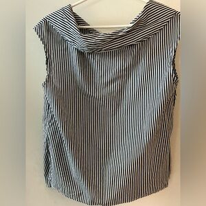 Zara Black and White Striped Blouse